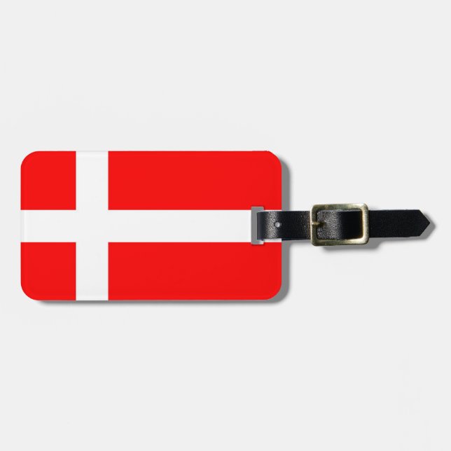 Denmark Flag Luggage Tag! Luggage Tag (Front Horizontal)
