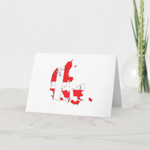 Denmark flag map card
