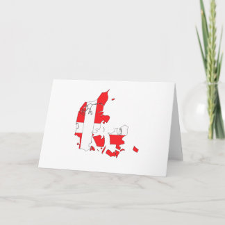 Denmark flag map card