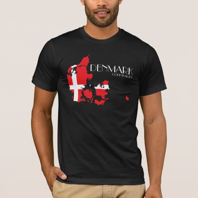 Denmark Flag Map Shirt (Front)