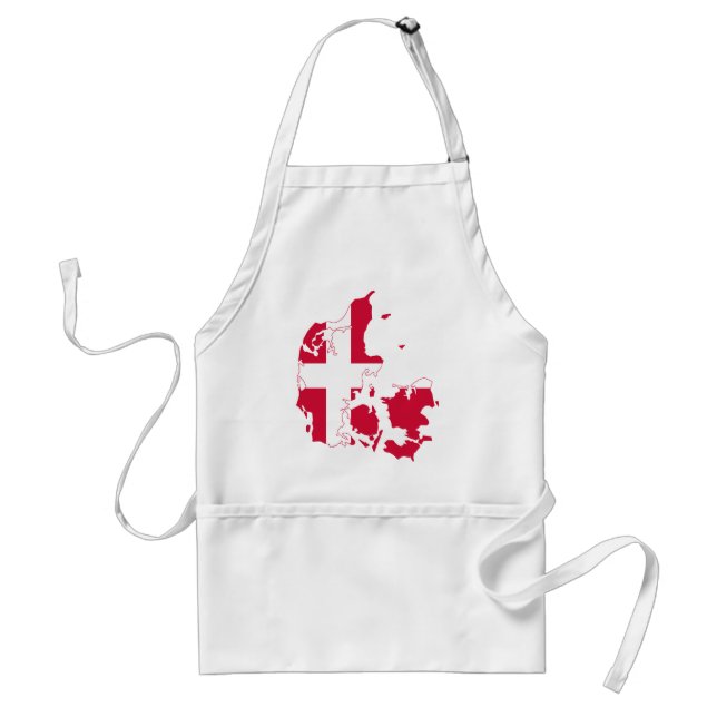 Denmark Flag Map Standard Apron (Front)