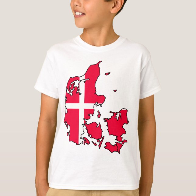 denmark flag map T-Shirt (Front)