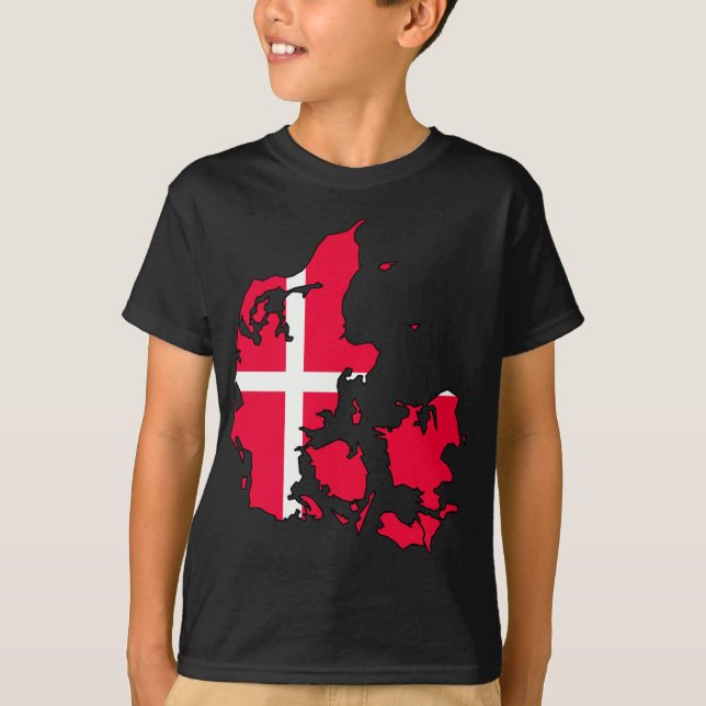 denmark flag map T-Shirt (Front)