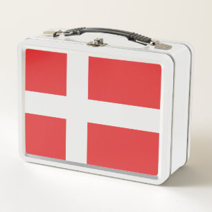 Denmark flag metal lunch box