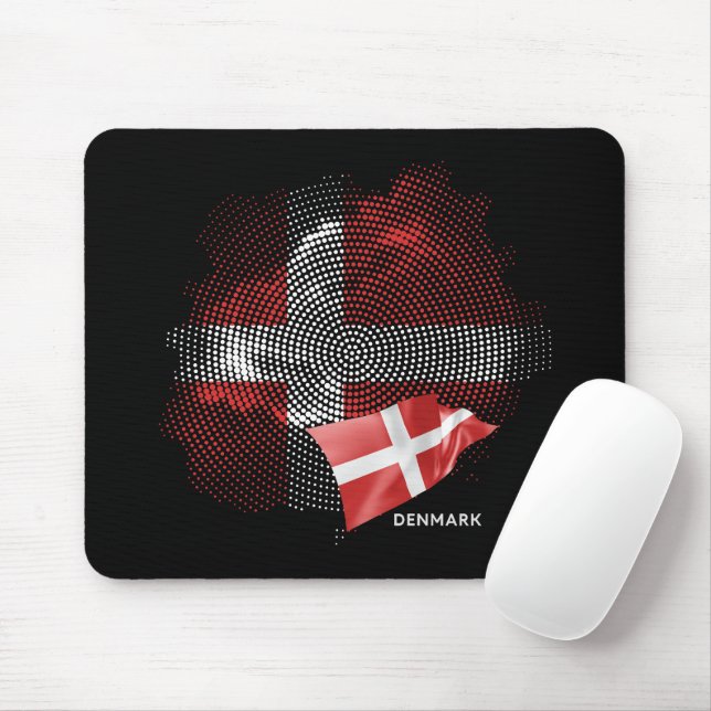 Denmark flag mouse mat (With Mouse)