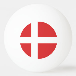 Denmark flag ping pong ball