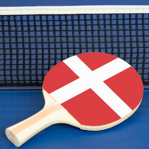 Denmark flag ping pong paddle