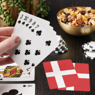 Denmark flag playing cards