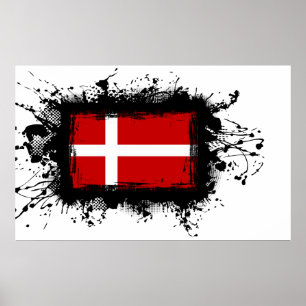 Denmark Flag Poster