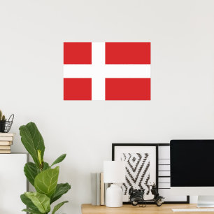 Denmark flag poster
