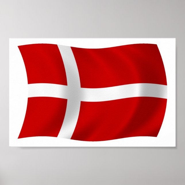 Denmark Flag Poster Print (Front)