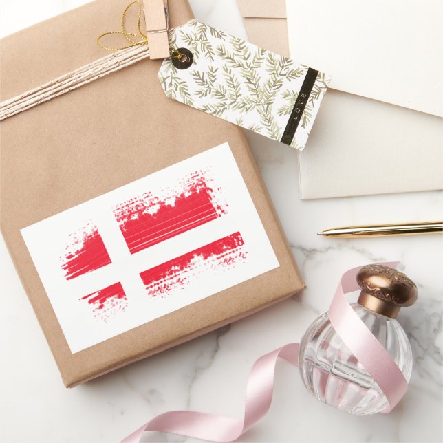 Denmark flag rectangular sticker (Gifting)