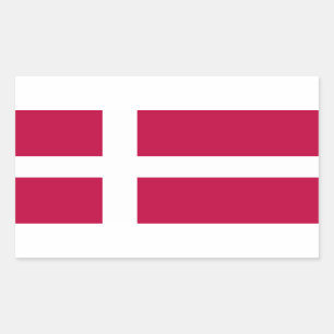 Denmark Flag Rectangular Sticker