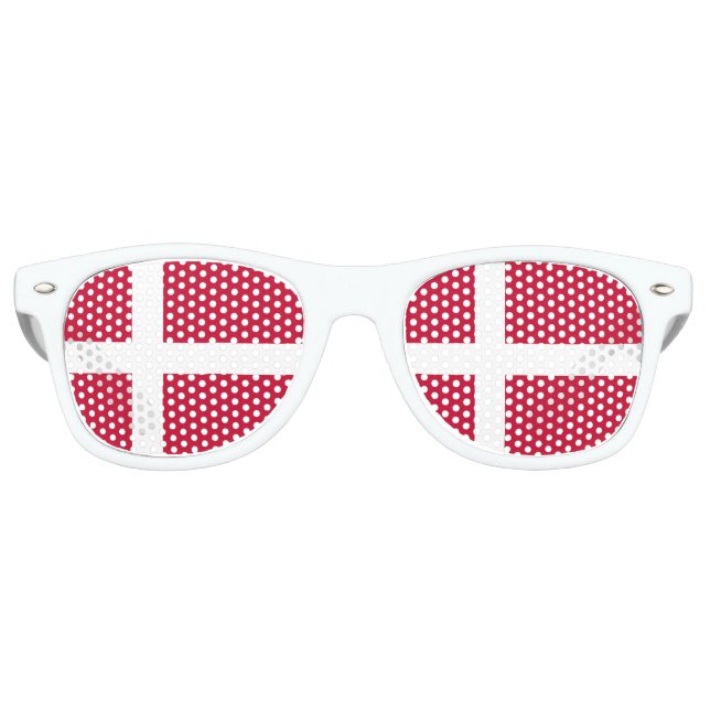 Denmark Flag Retro Sunglasses (Front)