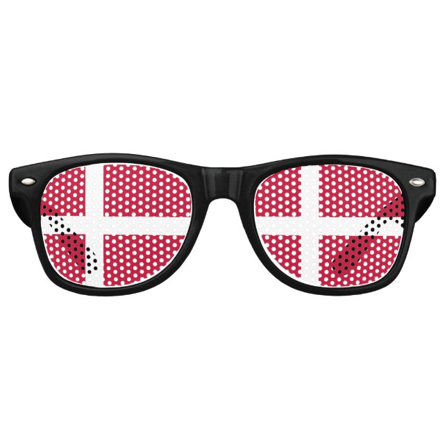 Denmark Flag Retro Sunglasses (Front)