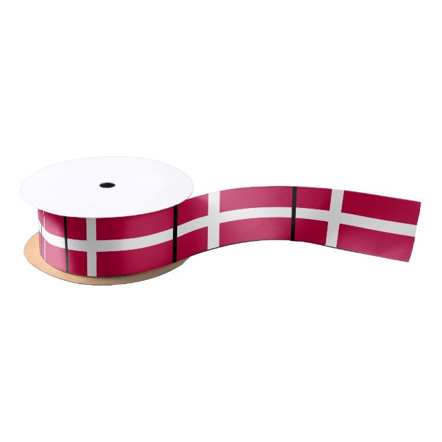 Denmark Flag Satin Ribbon (Spool)