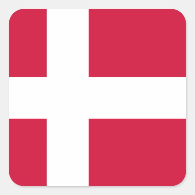 Denmark Flag Square Sticker (Front)
