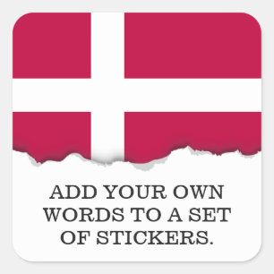 Denmark Flag Square Sticker