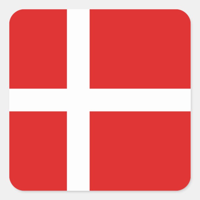 Denmark Flag Sticker (Front)