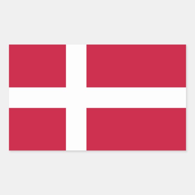 Denmark Flag Stickers* Rectangular Sticker (Front)