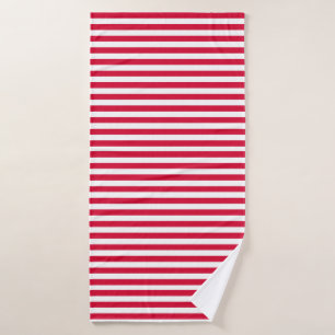 Denmark flag stripes country colour pattern red wh bath towel