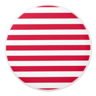 Denmark flag stripes country colour pattern red wh ceramic knob