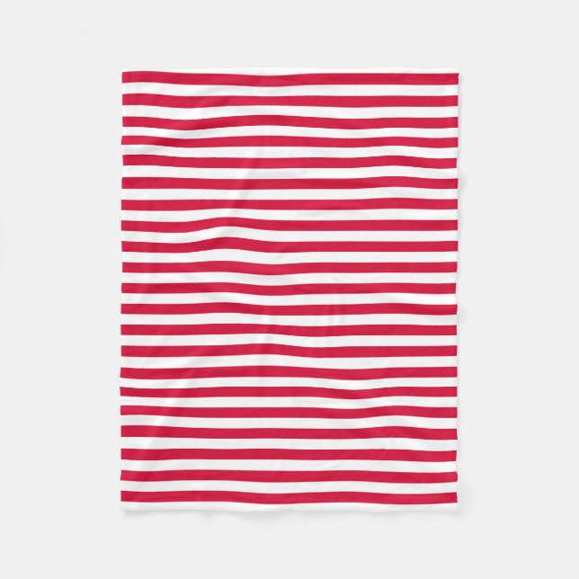 Denmark flag stripes country colour pattern red wh fleece blanket (Front)