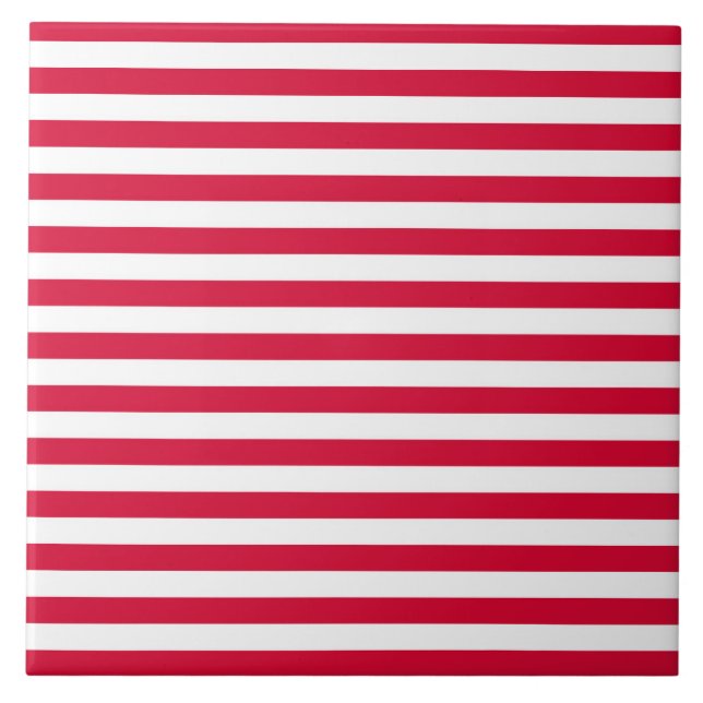Denmark flag stripes country colour pattern red wh tile (Front)