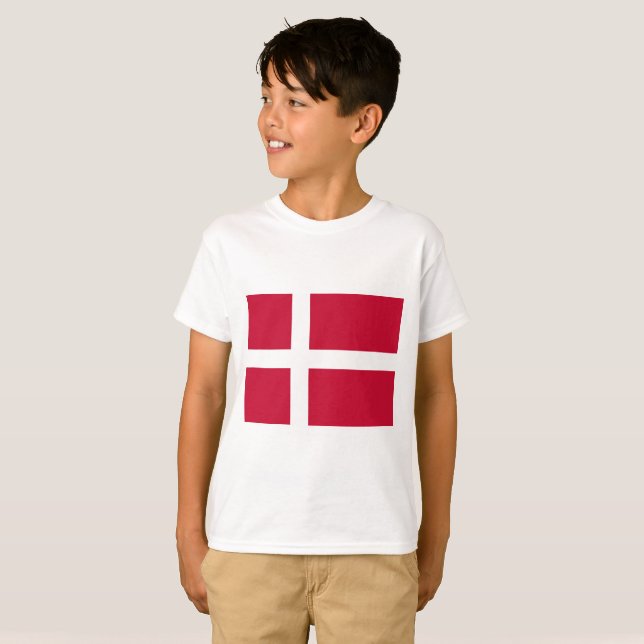 Denmark Flag T-Shirt (Front Full)