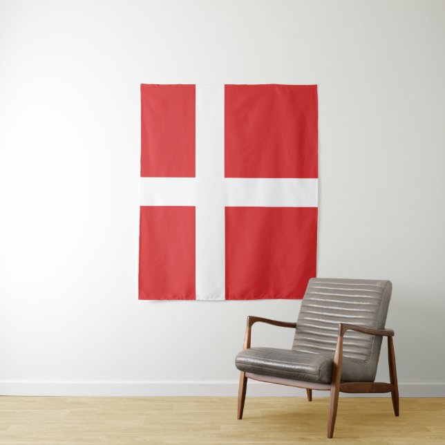 Denmark flag tapestry (In Situ)