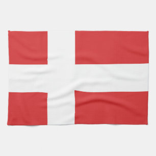 Denmark flag tea towel
