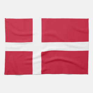 Denmark Flag Tea Towel