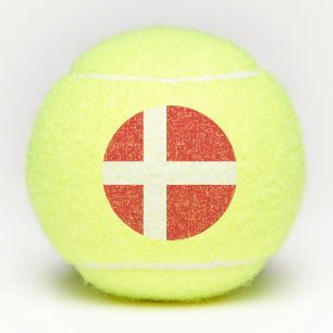 Denmark flag tennis balls