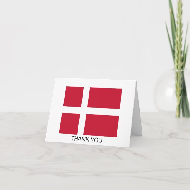 Denmark Flag Thank You Card (Front)