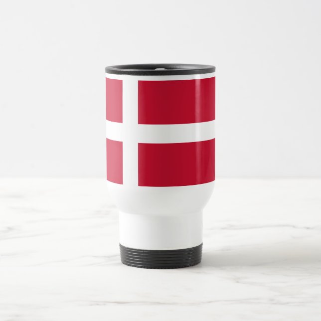 Denmark Flag Travel Mug (Center)