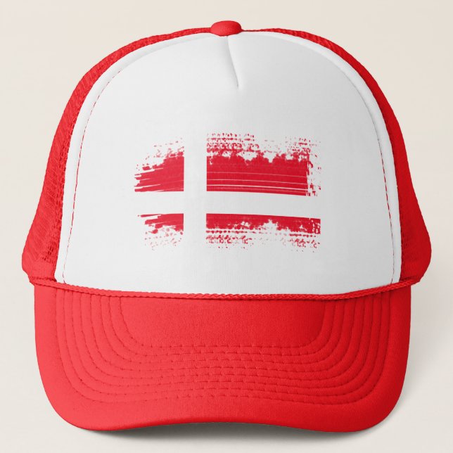 Denmark flag trucker hat (Front)