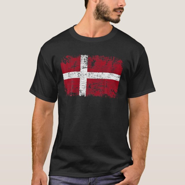 DENMARK Flag Vintage Distressed DENMARK T-Shirt (Front)