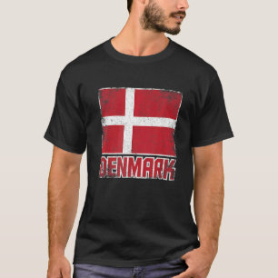 Denmark Flag Vintage Retro Country Danish Dane Pri T-Shirt