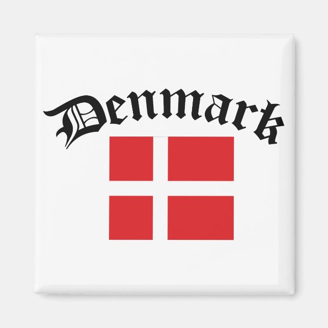 Denmark Flag w/Inscription Magnet (Front)