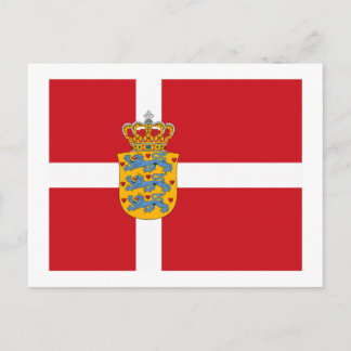 Denmark Flagw COA Postcard