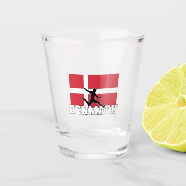 Denmark Football Soccer National Team Shot Glass (Front)
