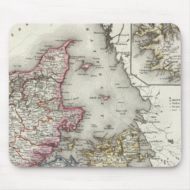 Denmark, Germany Mouse Mat (Front)