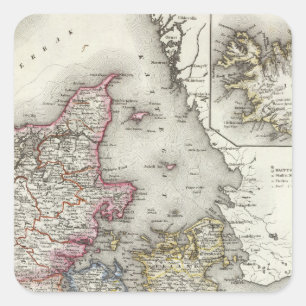 Denmark, Germany Square Sticker