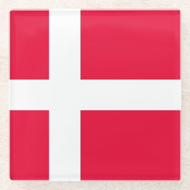 Denmark Glass Coaster (Front)