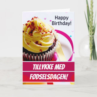 Denmark Happy Birthday Wish in Danish Birthday   Card