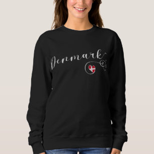 Denmark Heart Flag, Danish Sweatshirt