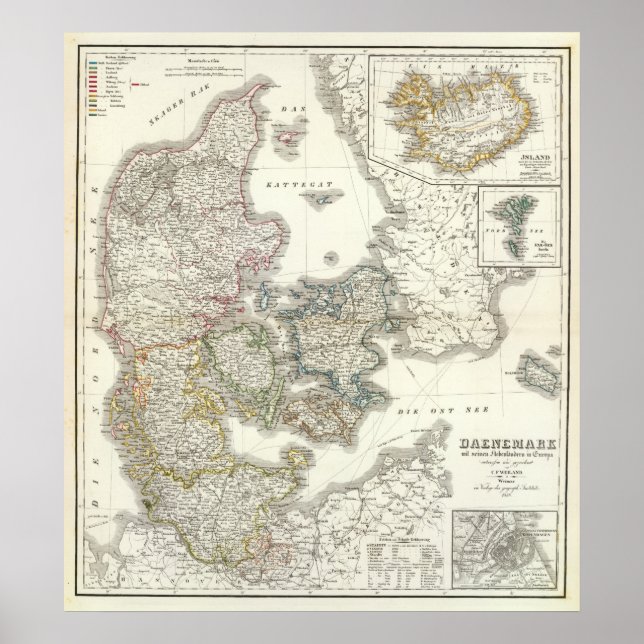 Denmark, Island - Denmark, Iceland Poster (Front)