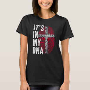Denmark It's In My DNA Cute Danish Fingerprint Fla T-Shirt