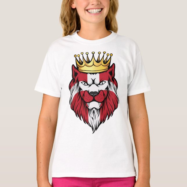 Denmark Lion King Flag T-Shirt (Front)