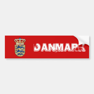Denmark logo badge coat of arms royal crest bumper sticker